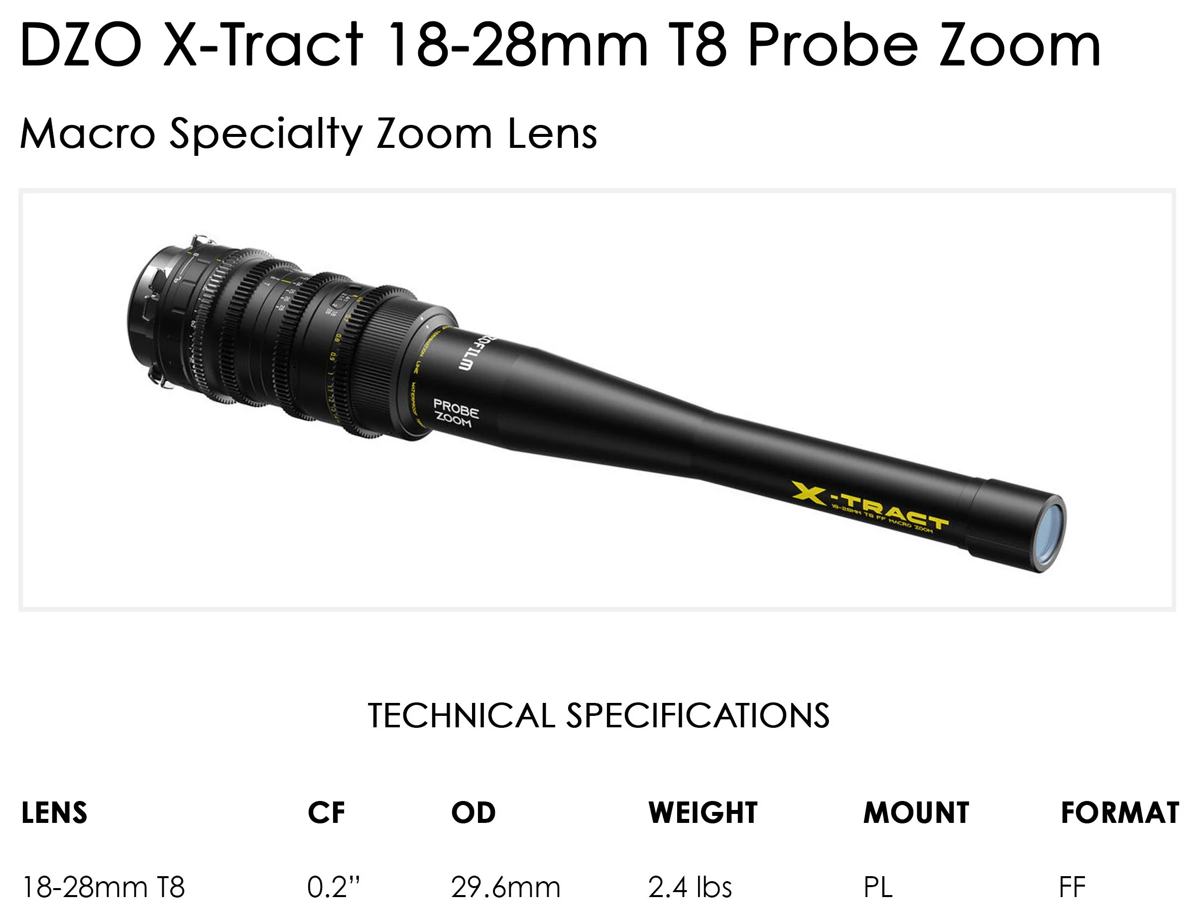DZO X-Tract 18-28mm Probe — OLD FAST GLASS